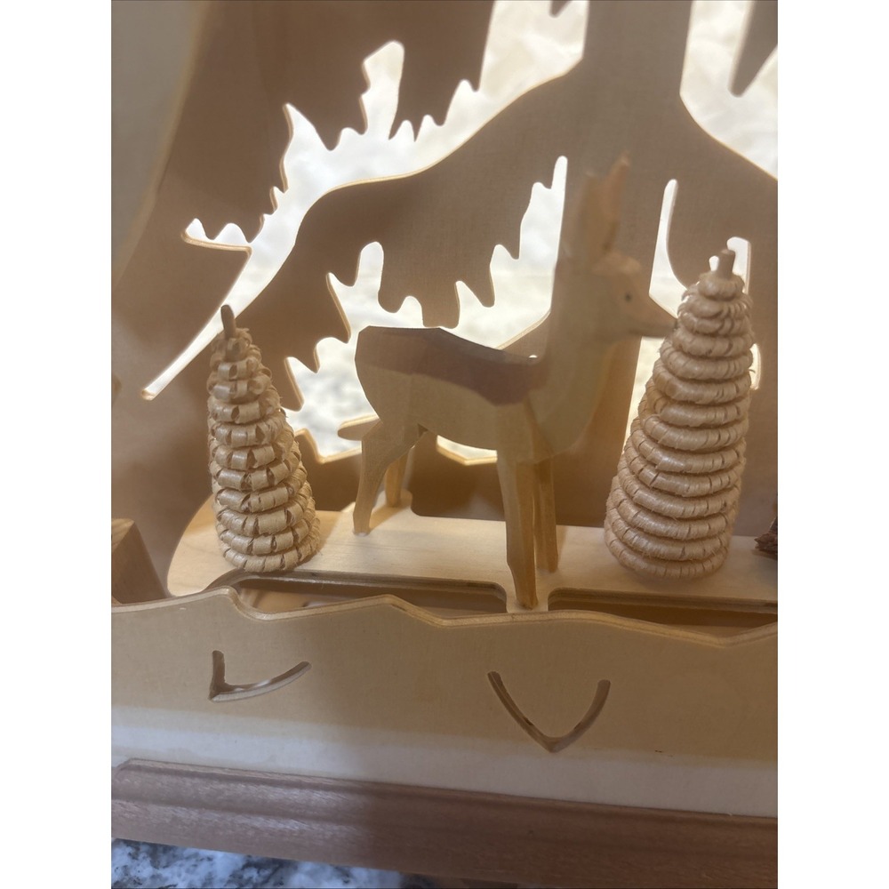 Erzgebirgische 3-D Candle Christmas Tree Forest Deer Owl Limited 202/451 Santa - Picture 11 of 16